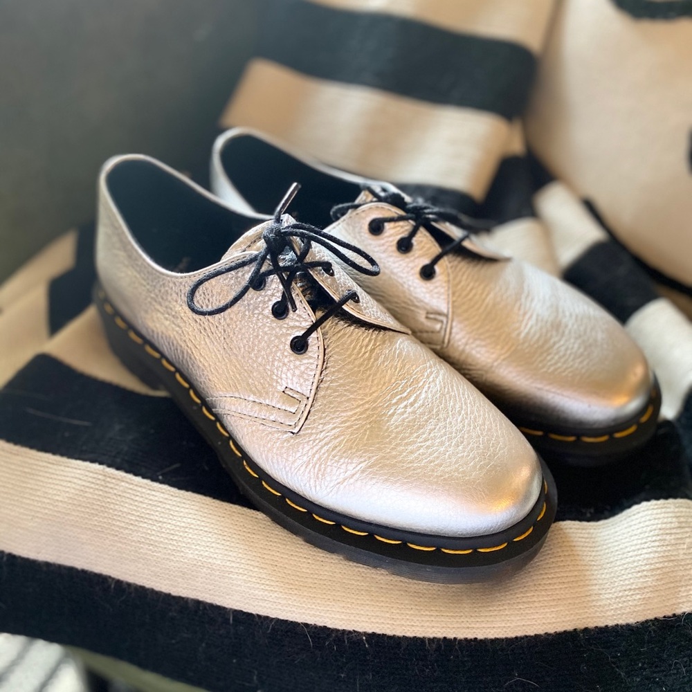 Silver Dr Marten oxfords